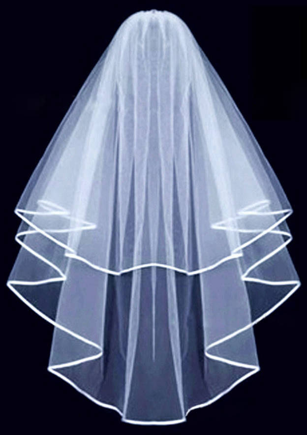 Tulle Two-tier Elbow Bridal Veils