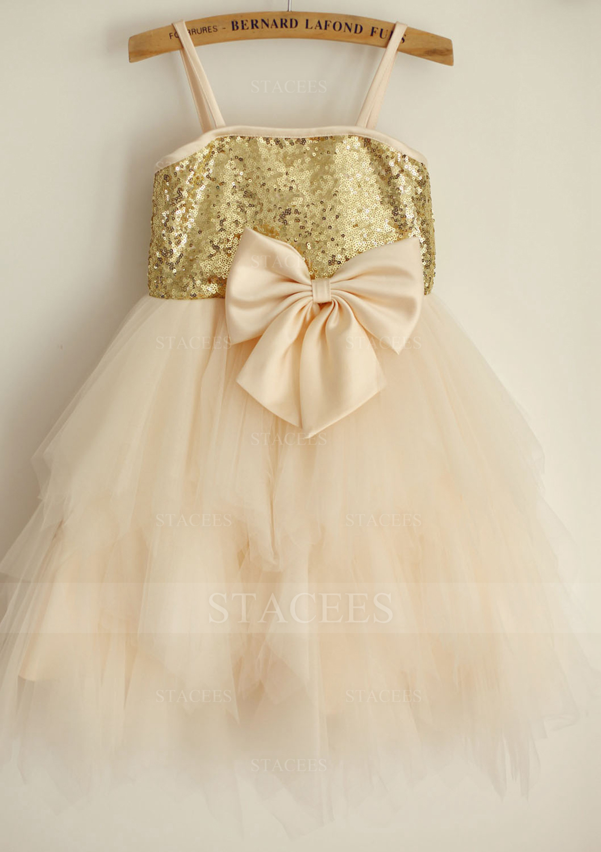 Vestido línea a/princesa cuello cuadrado tul lentejuelas hasta la rodilla vestido de pajecitas
