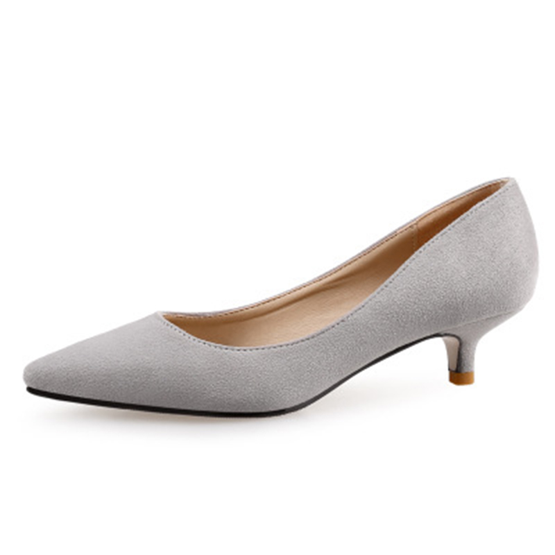 women's grey dress shoes low heel Women's Grey Low & Kitten Heels