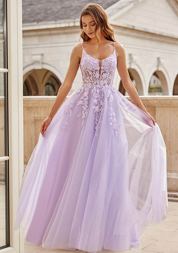 scoop neck a line dress Stacees Prom A-line Glitter Tulle Appliqued Sheer Corset Bodice line mini dress size-M Magnet Dress Up Doll Color:LIGHT-BLUE