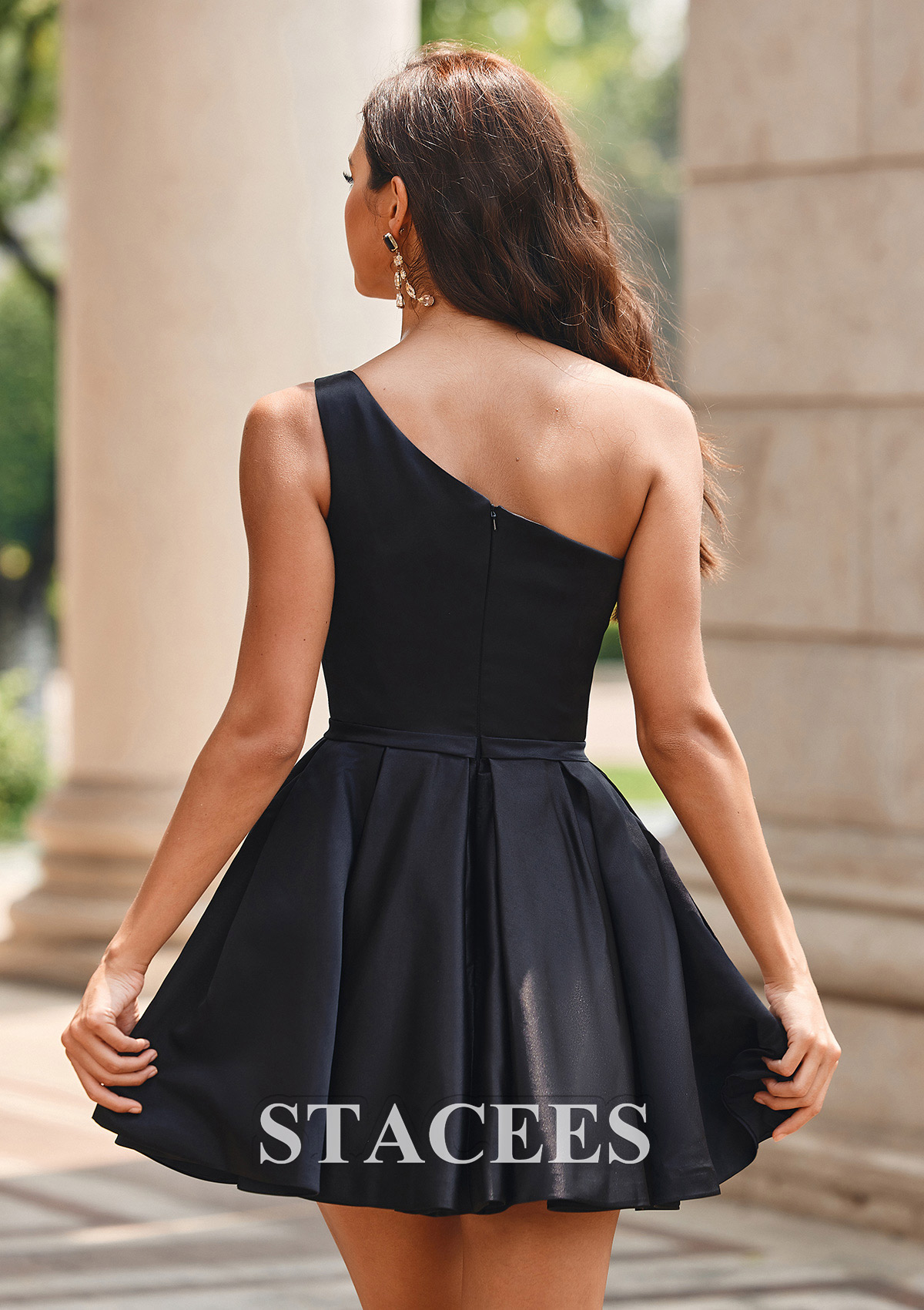 little black dresses for homecoming Short V Neck Black Lace Prom Dresses, Black V Neck Short Lace Graduati   jbydress