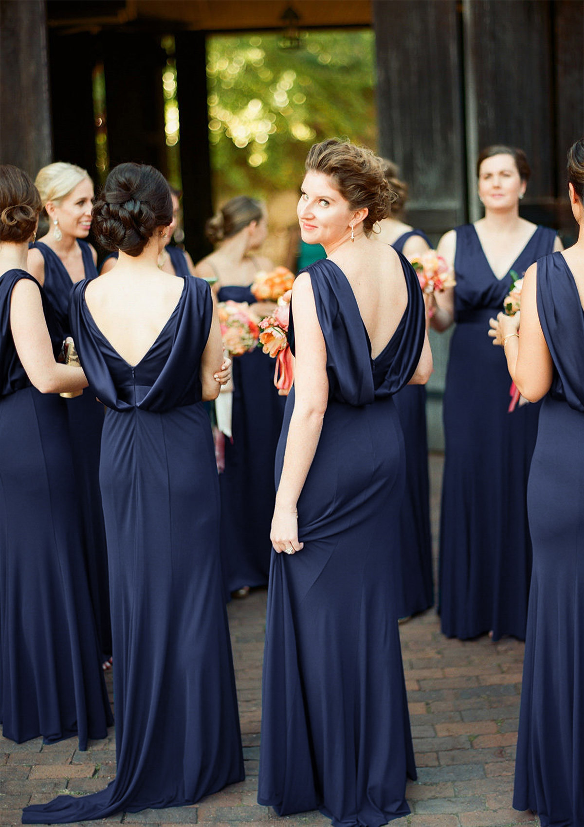 jersey a line bridesmaid dress A-line V Neck Sleeveless Sweep Train with Pleated - Bridesmaid Dresses A great choice if SID-D27918 Topshop lace insert mini Color:Naval Academy