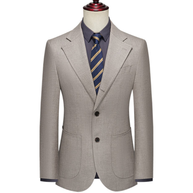 Sand Notch Lapel Single Breasted 2 Piece Men's Wedding Suit - STACEES