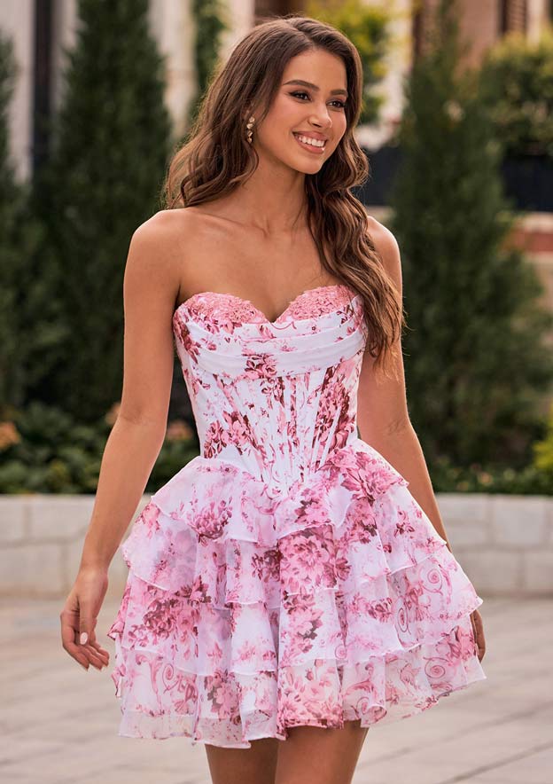 white and pink floral dress Flirty Flutters Maxi Dress - Pink, White and Purple, Large | Hazel and Olive