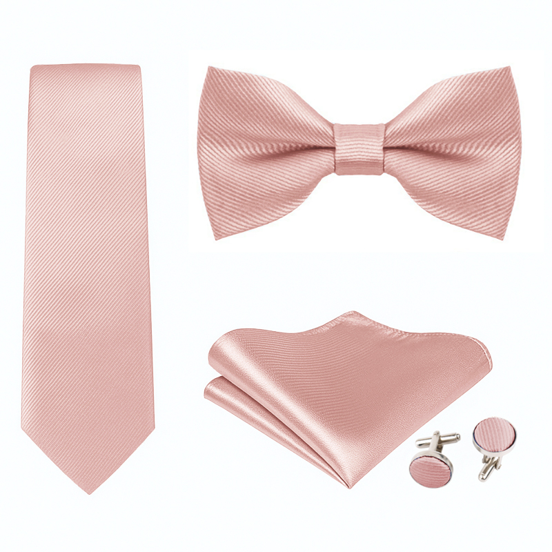 Set de 4 corbatas de sarga lisa para hombre