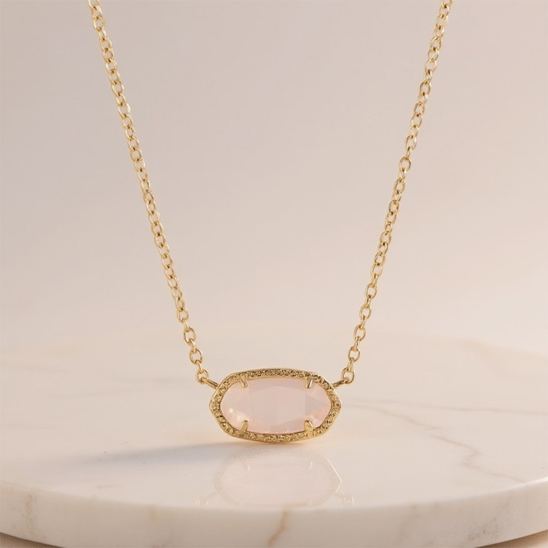Collar encantador de cobre con cristal para chica