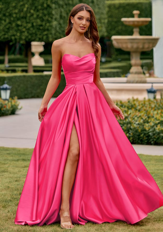 strapless v cut dress Plunging V-neck Sparkle White Sequined Strapless Prom Dress