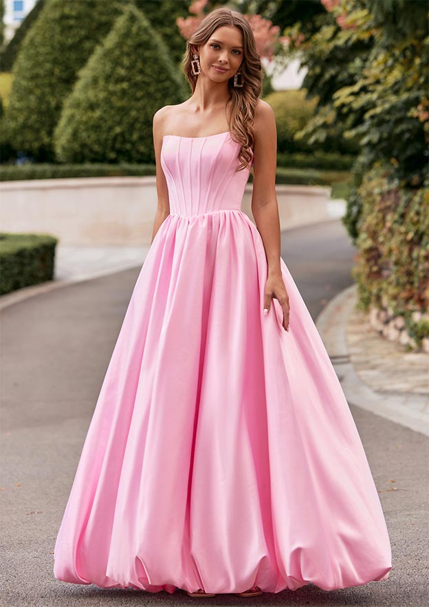 hem a line dress A-line Ball Gown Strapless Square Neckline Bubble Prom with Pleats S8892P - Prom Dresses Sizes:22 the Asymmetrical A Sheath dress Vintage 90s Morgan &