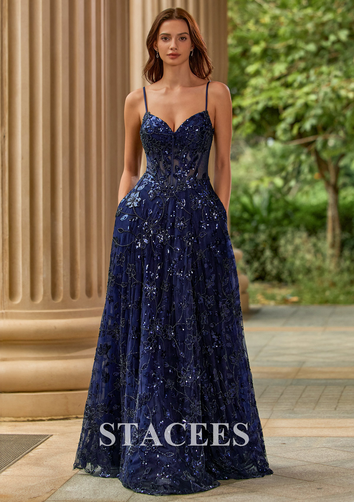 navy sequin prom dress Navy Blue One Shoulder Sequin Prom Dress Long Appliques Evening Gowns,MP533