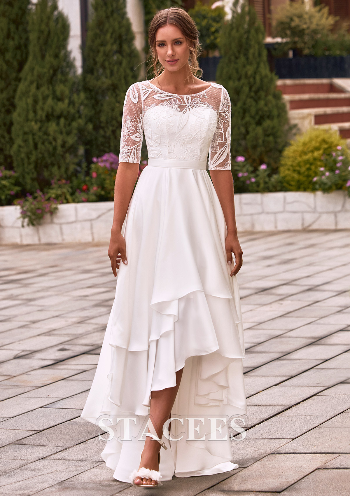 a line skirt dress 44475: Mikado Strapless Corseted Bodice with A-Line Skirt