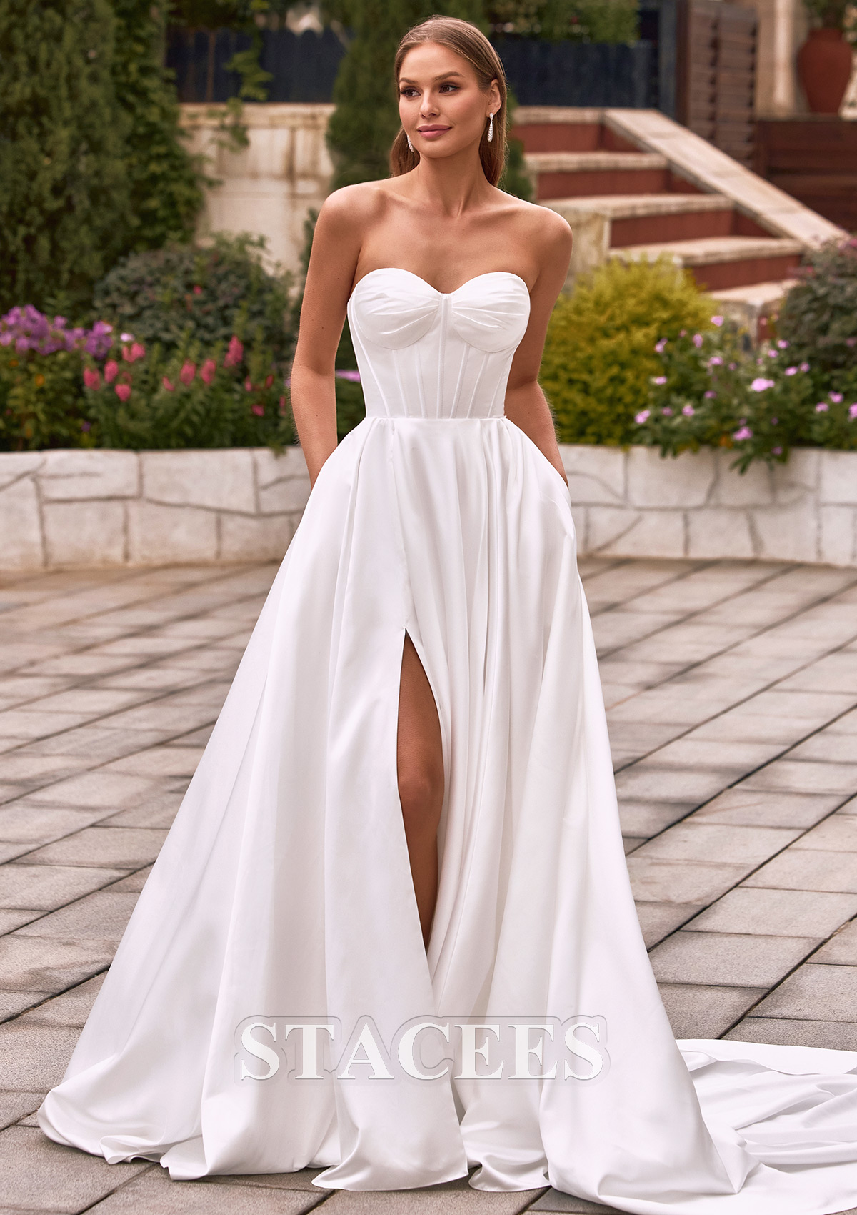 sweetheart a line dress Gold Sweetheart A-Line Lace Long Prom Dress With Split Golden / 14