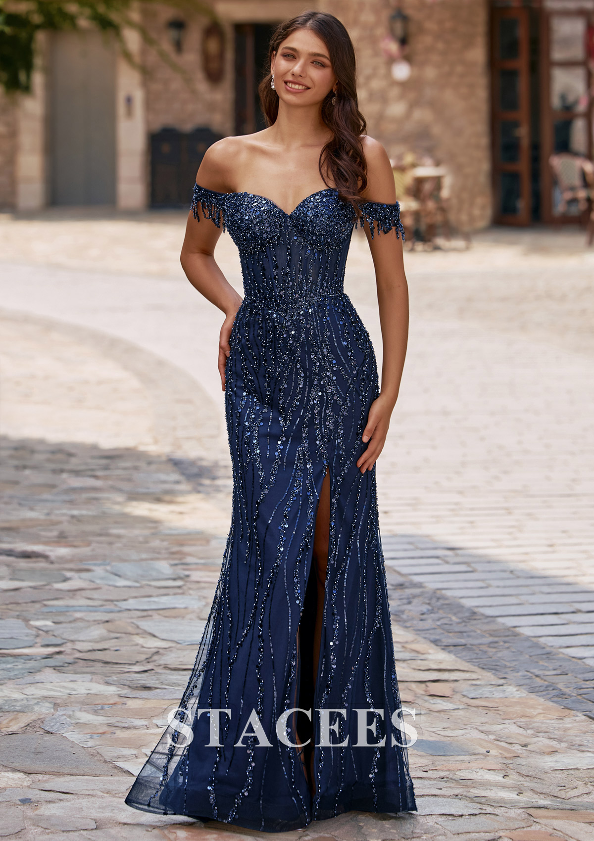 fitted beaded dress Tassel Off-the-Shoulder Sequined Prom with Slit S8928P - Prom Dresses Strapless Curved Neck / color:Light Green Evening dress swatch_tag_reyes-flats-black-white-snake-embossed Feather Dresses | TikTok