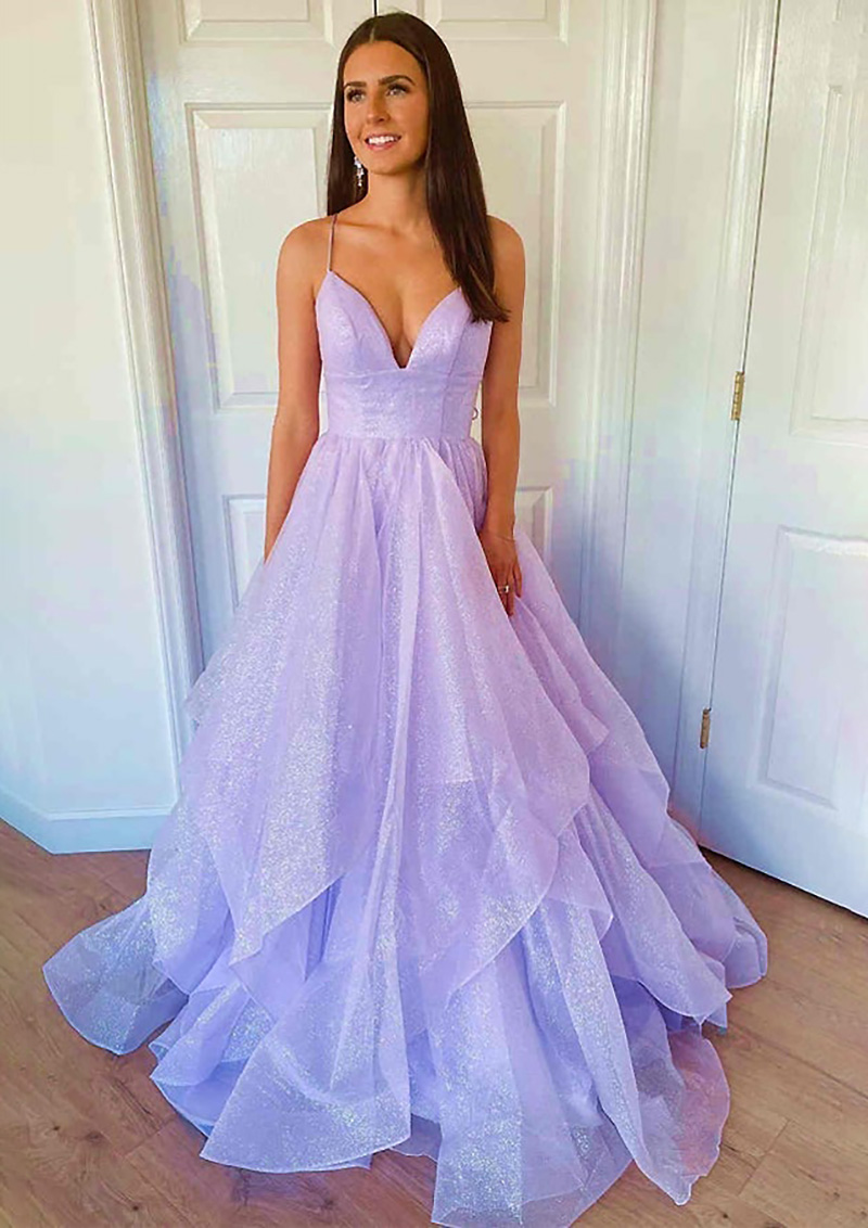 Stacees Sparkly Prom Dress A-line Princess Sweetheart